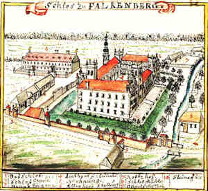 Schlos zu Falckenberg - Zamek, widok z lotu ptaka